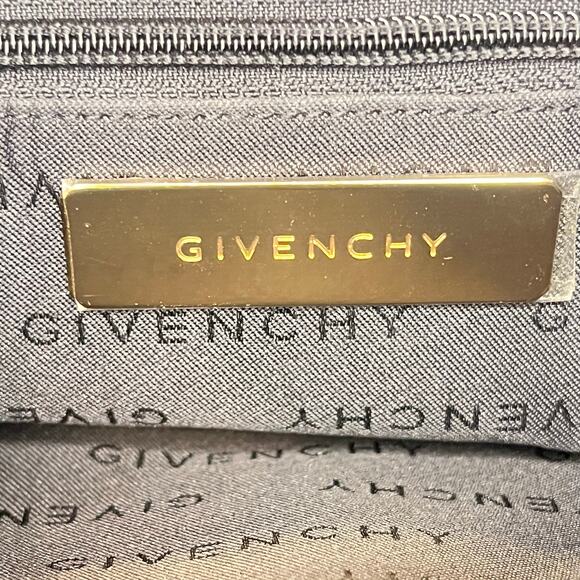 Authentic Givenchy Canvas & Leather Tote – Geometric Print Adjustable Straps - Picture 8 of 16